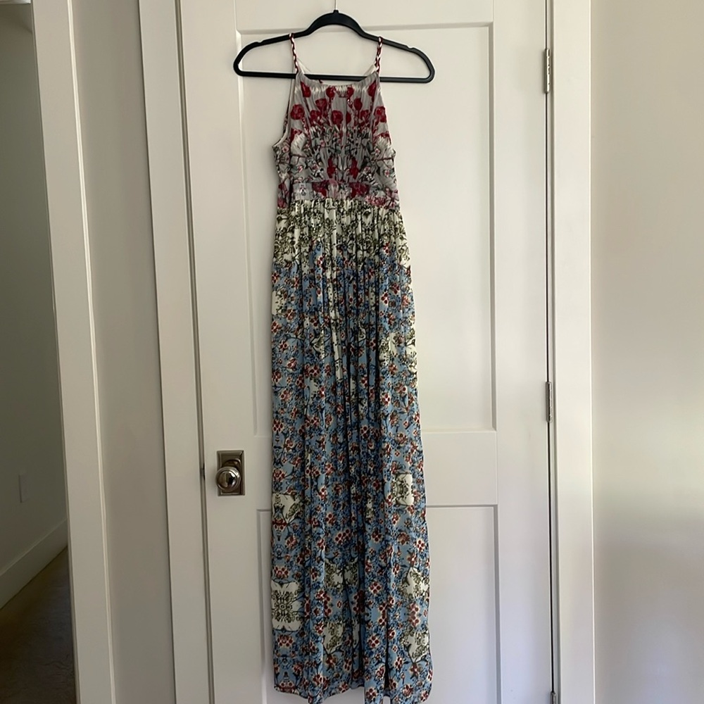 Beautifully detailed long maxi dress from Anthropologie